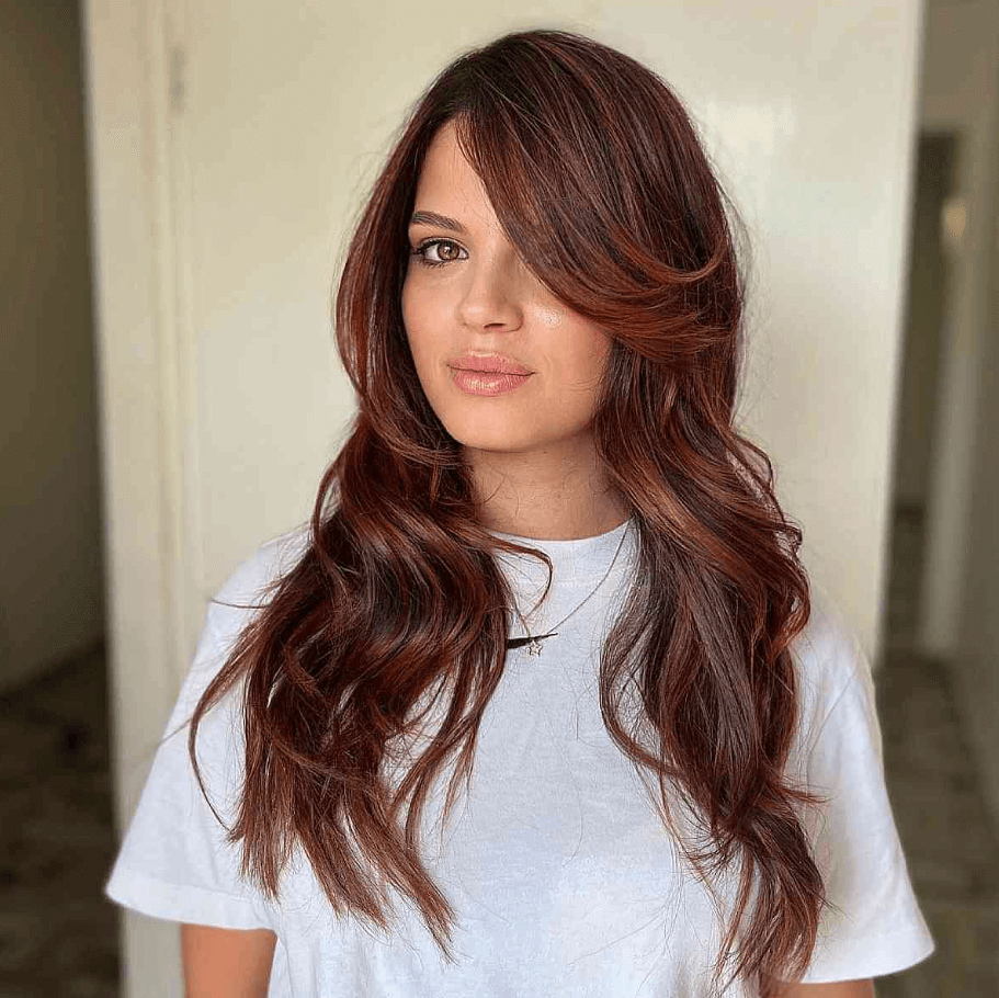 Side-Swept Bangs with Layers