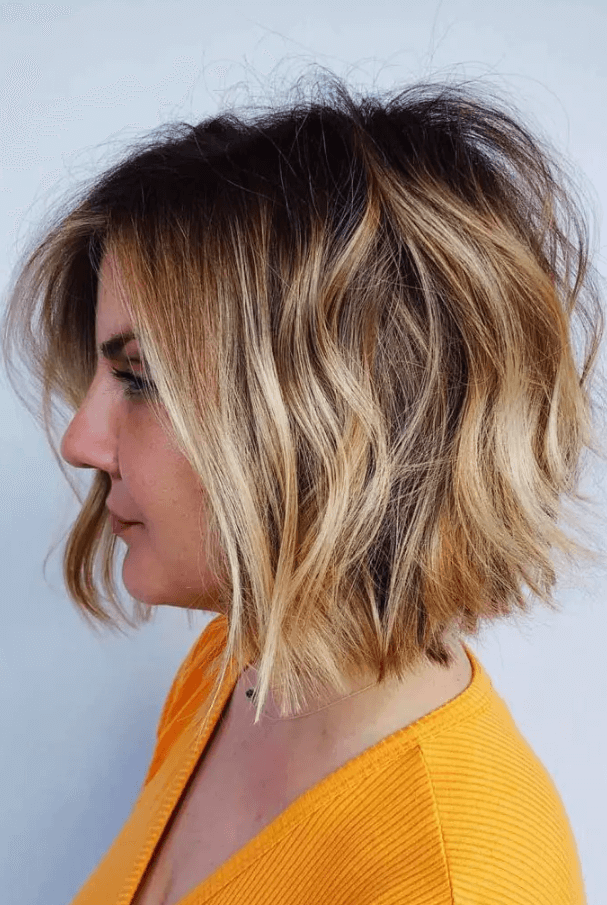 Long Inverted Bob with Choppy Bangs